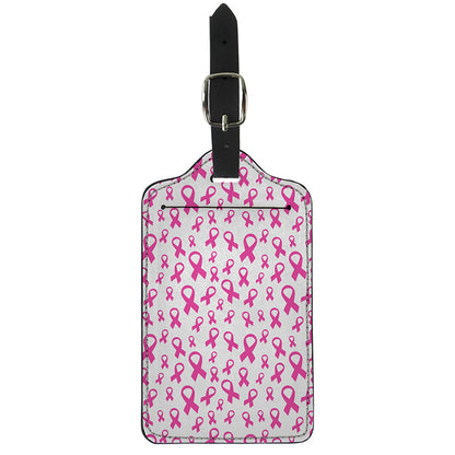Little Breast Cancer Ribbon Print Luggage Tag