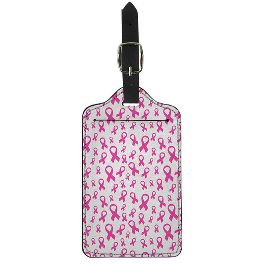 Little Breast Cancer Ribbon Print Luggage Tag