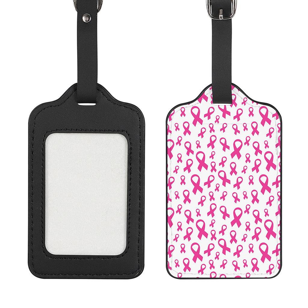 Little Breast Cancer Ribbon Print Luggage Tag
