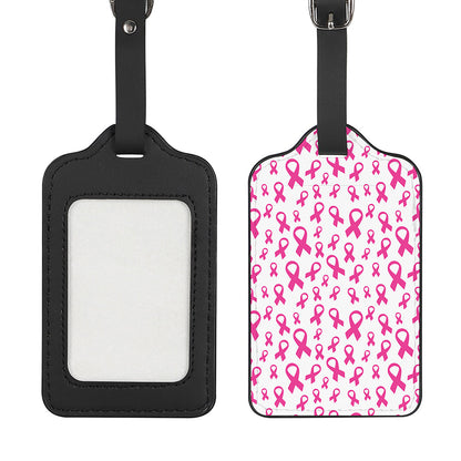 Little Breast Cancer Ribbon Print Luggage Tag