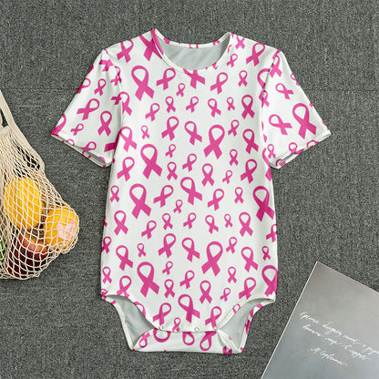Little Breast Cancer Ribbon Print Men's Bodysuit