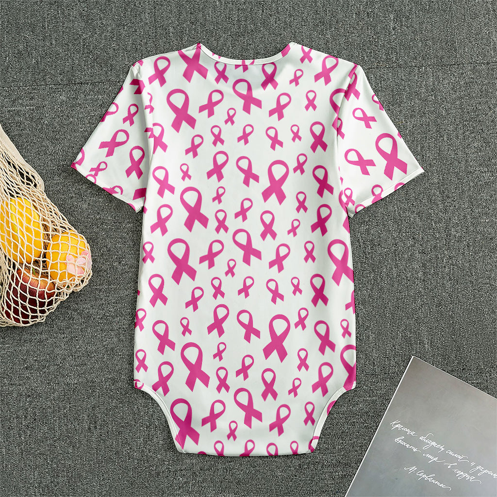 Little Breast Cancer Ribbon Print Men's Bodysuit