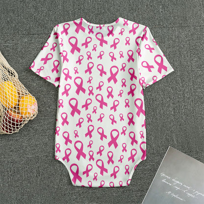 Little Breast Cancer Ribbon Print Men's Bodysuit