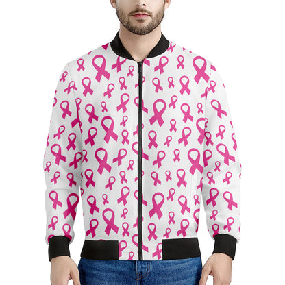 Little Breast Cancer Ribbon Print Men's Bomber Jacket