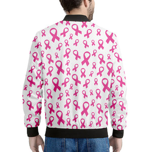 Little Breast Cancer Ribbon Print Men's Bomber Jacket