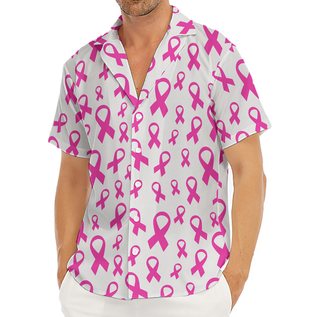 Little Breast Cancer Ribbon Print Men's Deep V-Neck Shirt