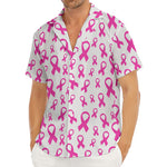 Little Breast Cancer Ribbon Print Men's Deep V-Neck Shirt