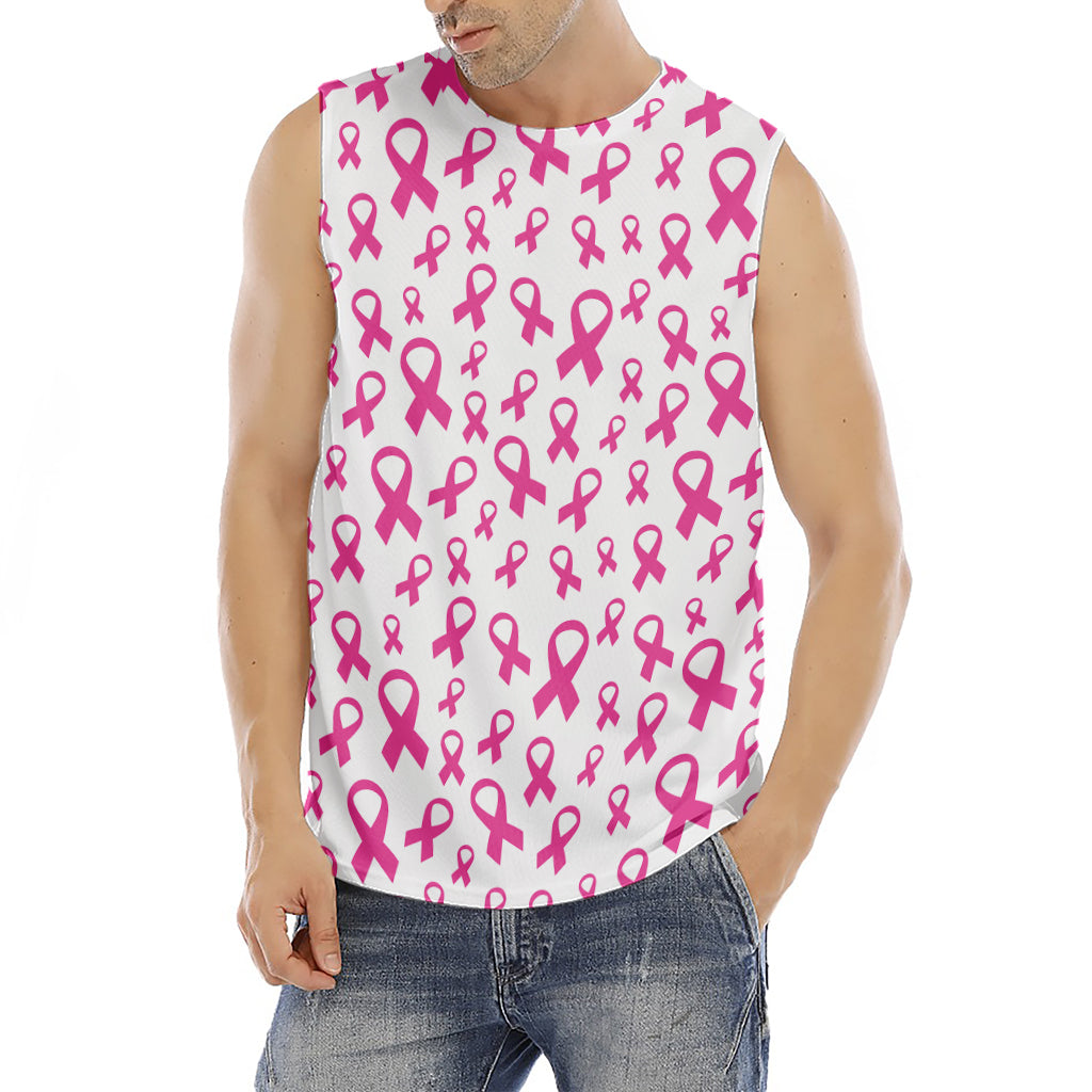 Little Breast Cancer Ribbon Print Men's Fitness Tank Top