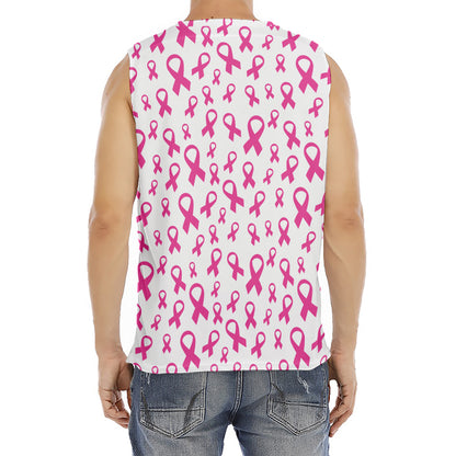 Little Breast Cancer Ribbon Print Men's Fitness Tank Top