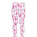 Little Breast Cancer Ribbon Print Men's leggings