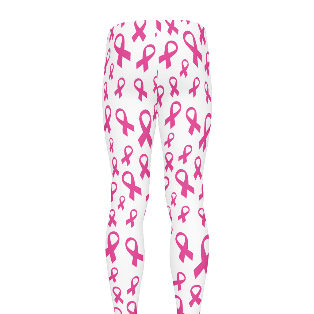 Little Breast Cancer Ribbon Print Men's leggings