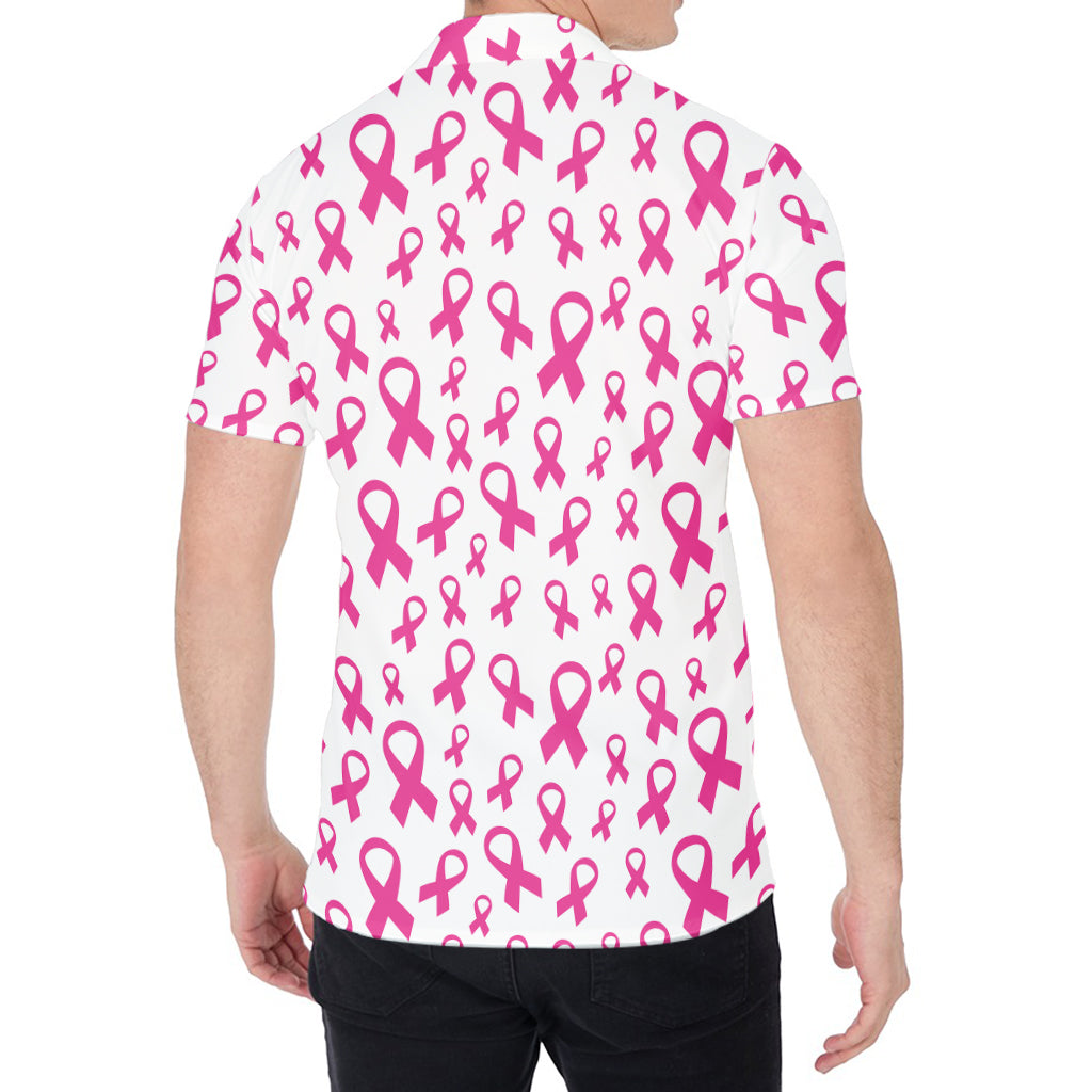 Little Breast Cancer Ribbon Print Men's Shirt