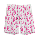 Little Breast Cancer Ribbon Print Men's Sports Shorts