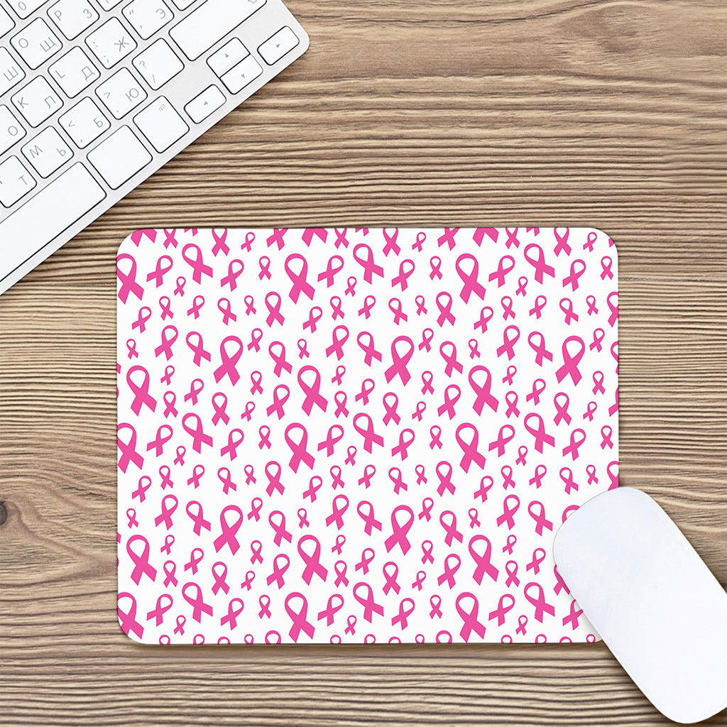 Little Breast Cancer Ribbon Print Mouse Pad