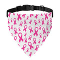 Little Breast Cancer Ribbon Print Over The Collar Dog Bandana