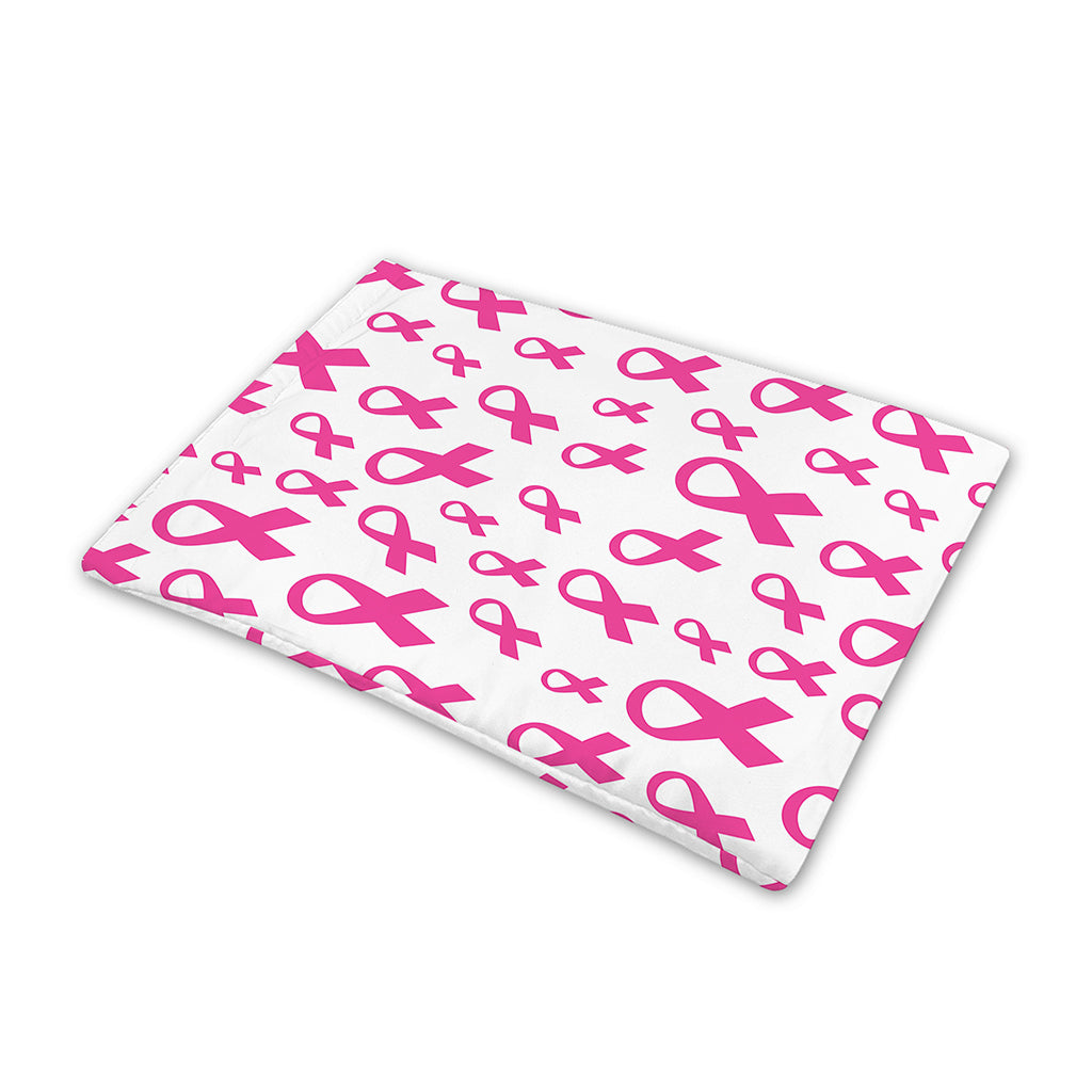 Little Breast Cancer Ribbon Print Pet Cooling Mat Cover