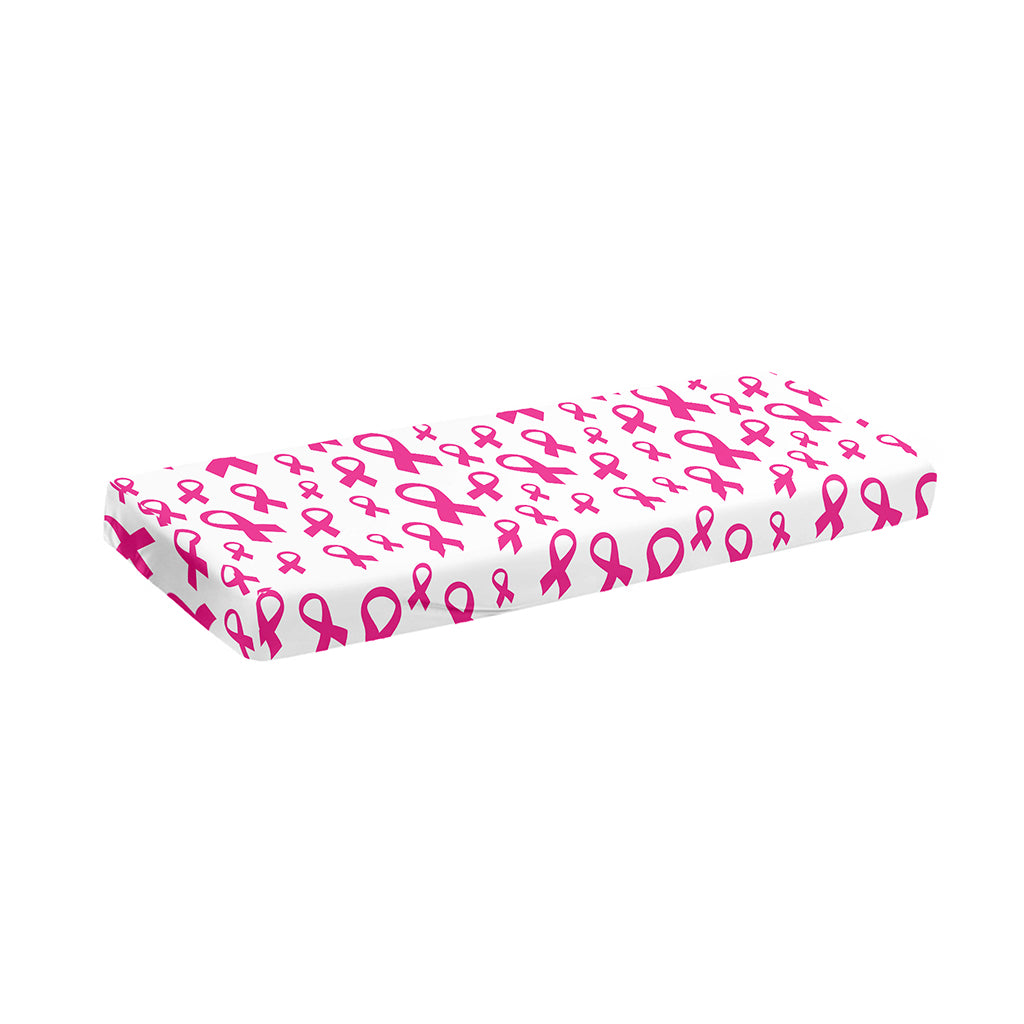 Little Breast Cancer Ribbon Print Piano Keyboard Cover