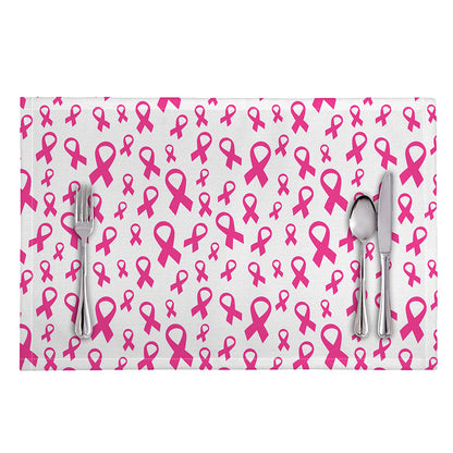 Little Breast Cancer Ribbon Print Placemat