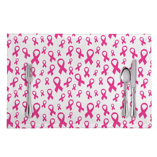 Little Breast Cancer Ribbon Print Placemat