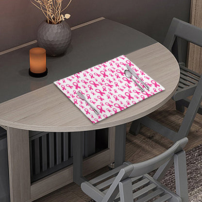 Little Breast Cancer Ribbon Print Placemat