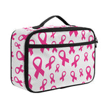 Little Breast Cancer Ribbon Print Portable Lunch Bag