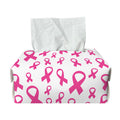 Little Breast Cancer Ribbon Print Rectangle Tissue Box Cover