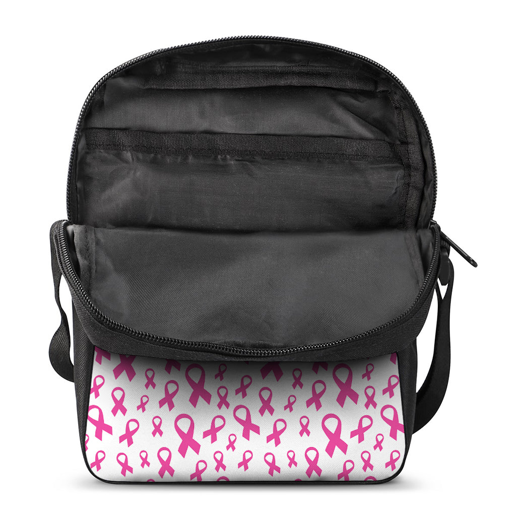 Little Breast Cancer Ribbon Print Rectangular Crossbody Bag
