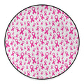 Little Breast Cancer Ribbon Print Round Floor Mat