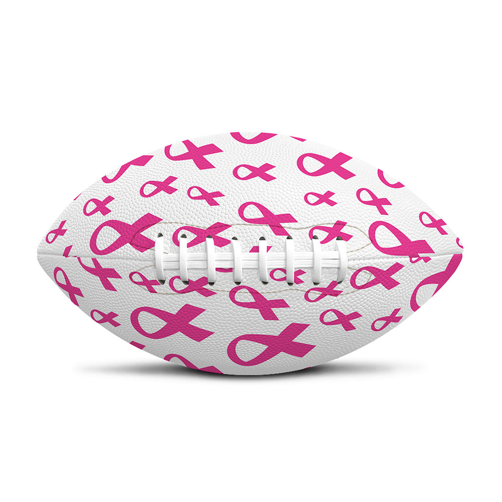 Little Breast Cancer Ribbon Print Rugby Ball