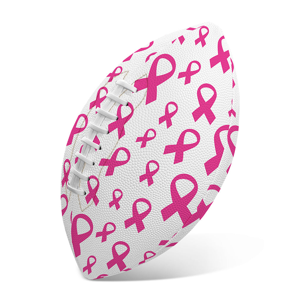Little Breast Cancer Ribbon Print Rugby Ball