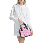 Little Breast Cancer Ribbon Print Shoulder Handbag