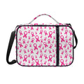 Little Breast Cancer Ribbon Print Shoulder Strap Bible Bag