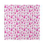 Little Breast Cancer Ribbon Print Silk Bandana