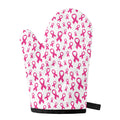 Little Breast Cancer Ribbon Print Single Oven Mitt