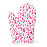 Little Breast Cancer Ribbon Print Single Oven Mitt