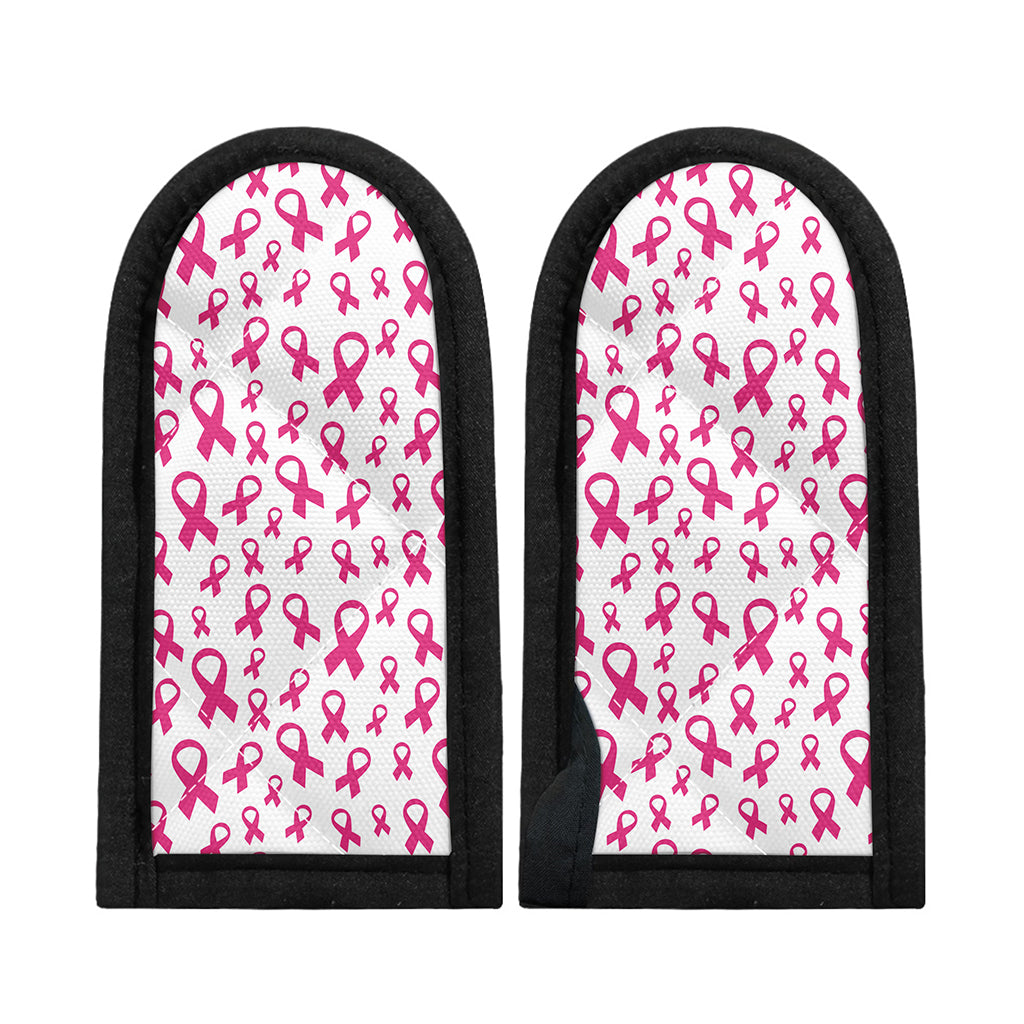 Little Breast Cancer Ribbon Print Skillet Handle Cover