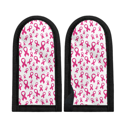 Little Breast Cancer Ribbon Print Skillet Handle Cover