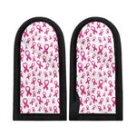 Little Breast Cancer Ribbon Print Skillet Handle Cover