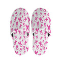 Little Breast Cancer Ribbon Print Slippers