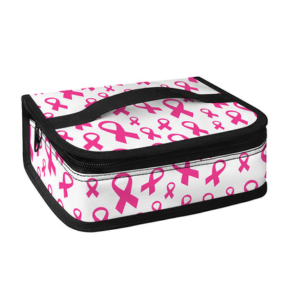 Little Breast Cancer Ribbon Print Small Lunch Bag
