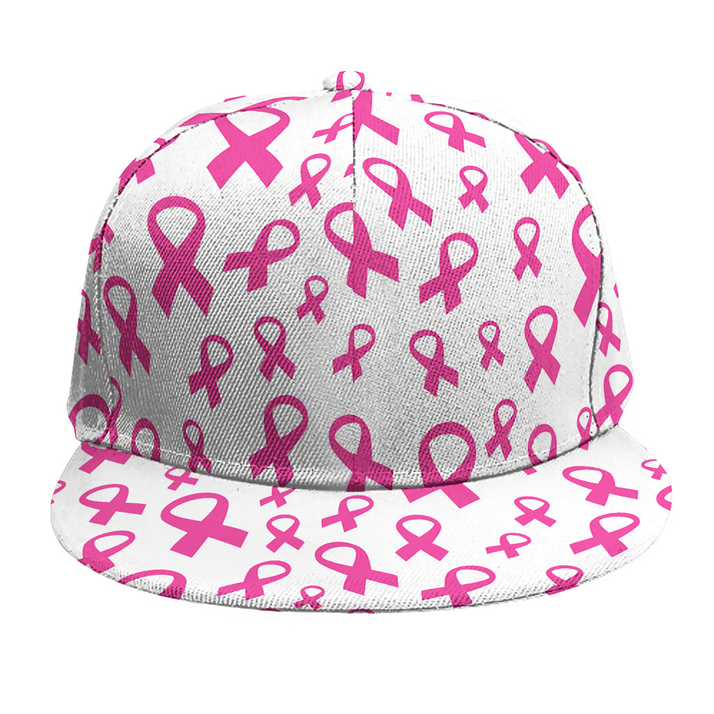 Little Breast Cancer Ribbon Print Snapback Cap