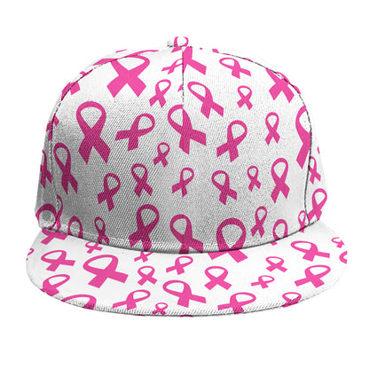 Little Breast Cancer Ribbon Print Snapback Cap