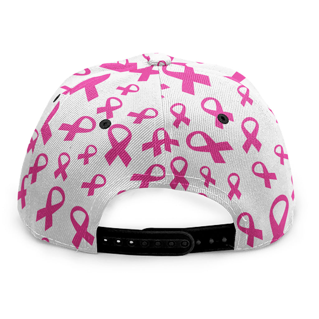 Little Breast Cancer Ribbon Print Snapback Cap