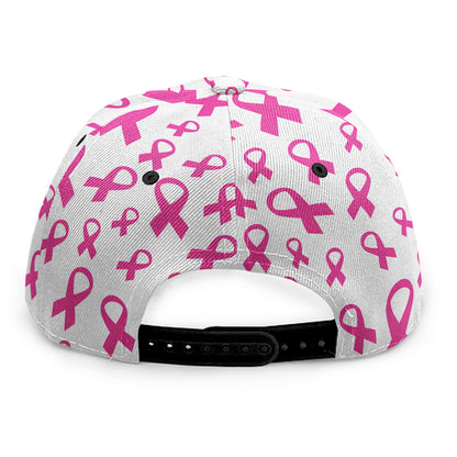 Little Breast Cancer Ribbon Print Snapback Cap