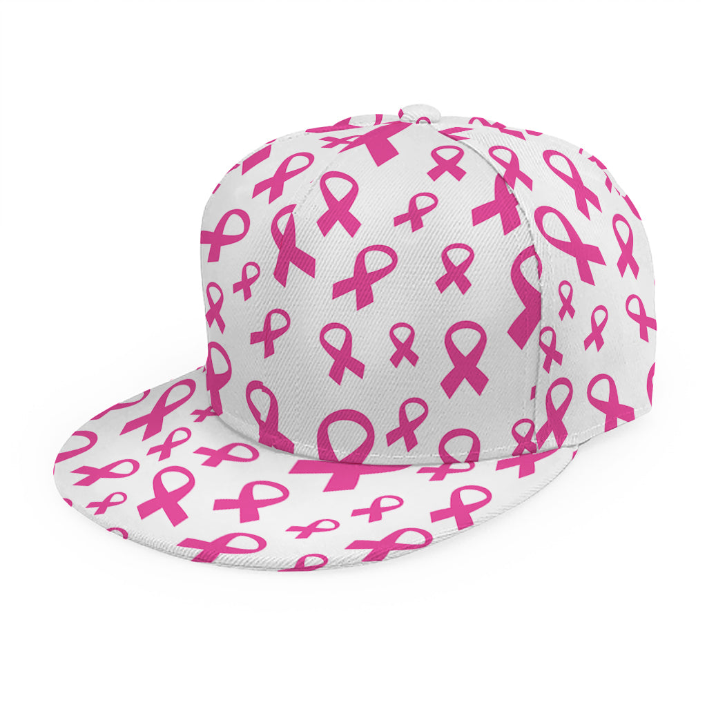 Little Breast Cancer Ribbon Print Snapback Cap