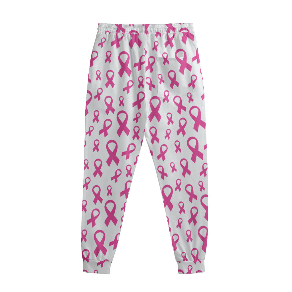 Little Breast Cancer Ribbon Print Sweatpants