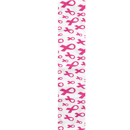 Little Breast Cancer Ribbon Print Table Runner