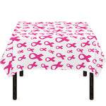 Little Breast Cancer Ribbon Print Tablecloth