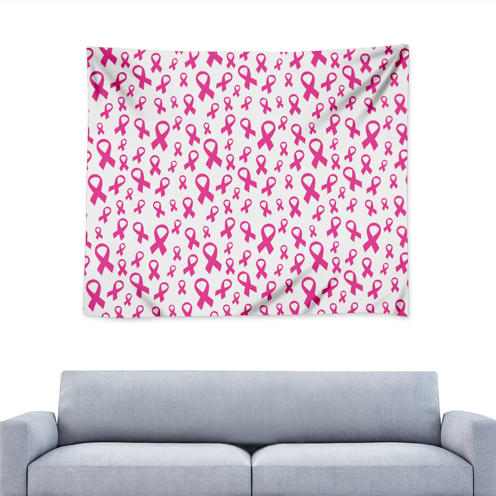 Little Breast Cancer Ribbon Print Tapestry