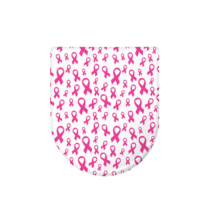 Little Breast Cancer Ribbon Print Toilet Lid Cover